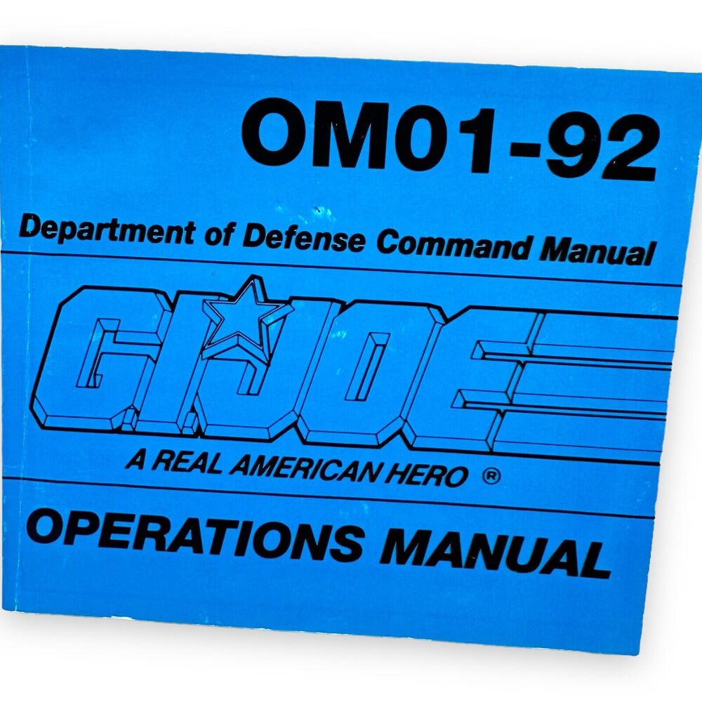 vintage 1990s Hasbro G.I. joe manual OM02- 92